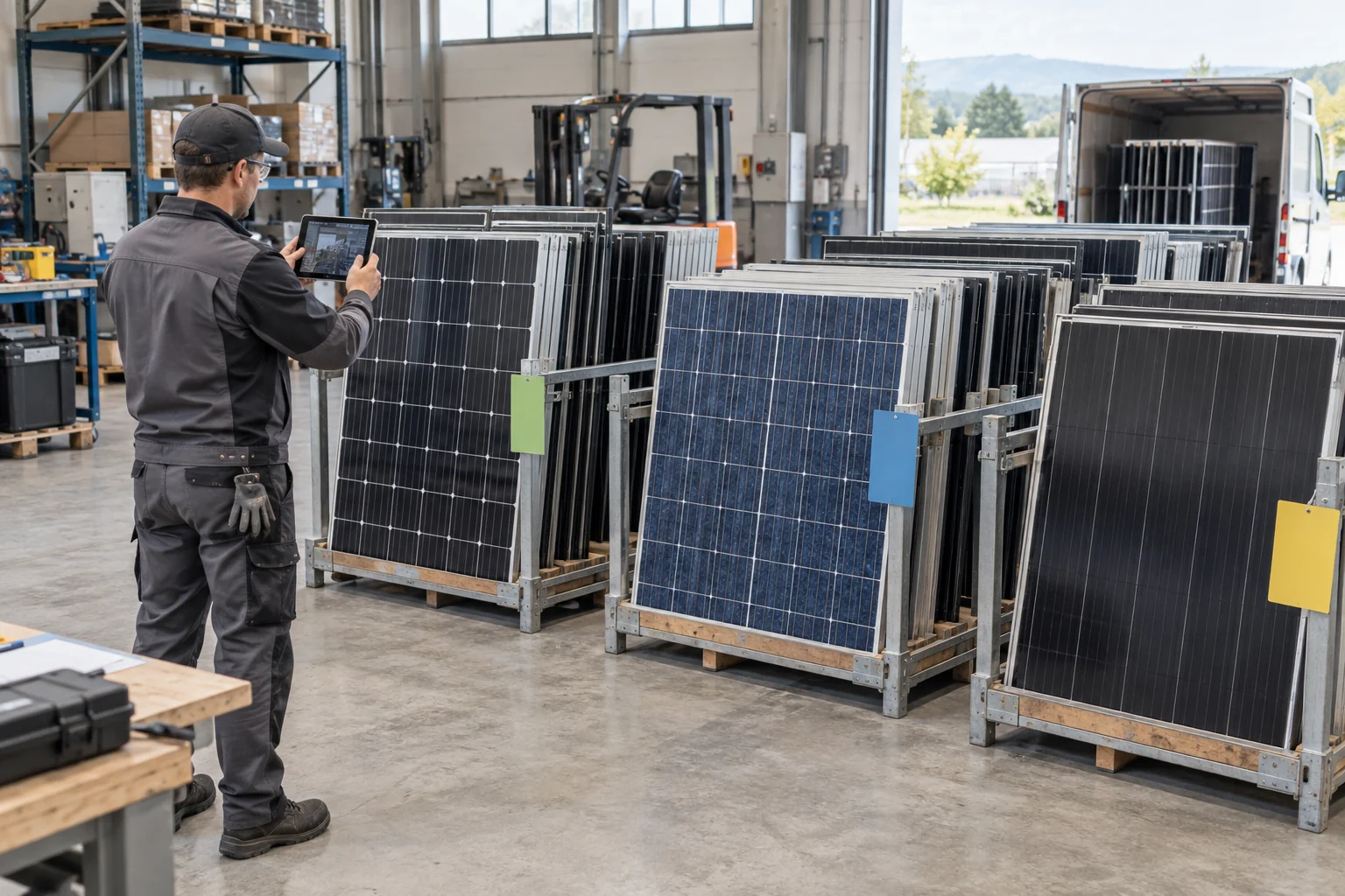 Sammelchargen verschiedener PV-Projekte in einem Installationsbetrieb